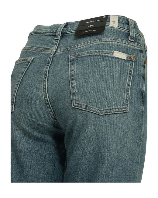 7 For All Mankind Green Belt Loops Jeans