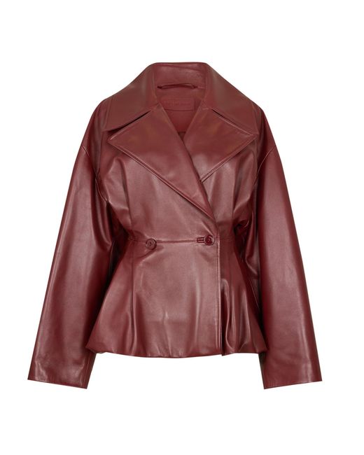 Balenciaga Purple Leather Jacket