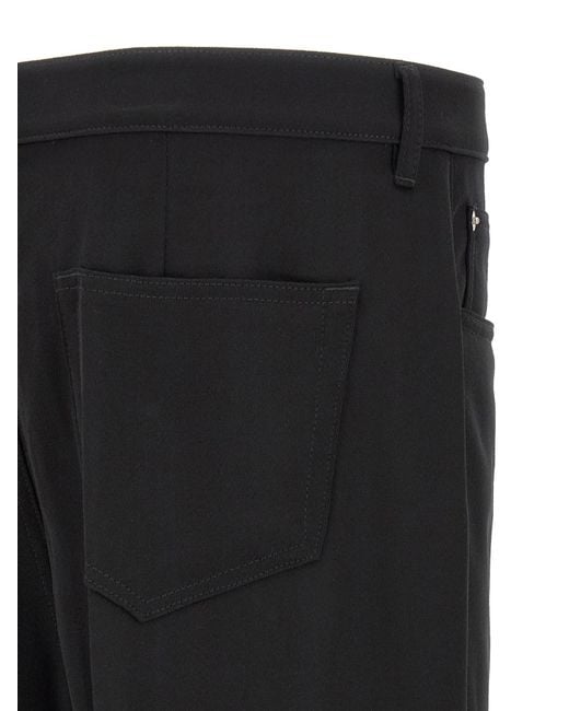 Rick Owens Black Casual Trousers With Belt Loops for men