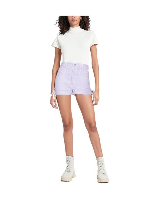 Isabel Marant Purple Simple Denim Shorts