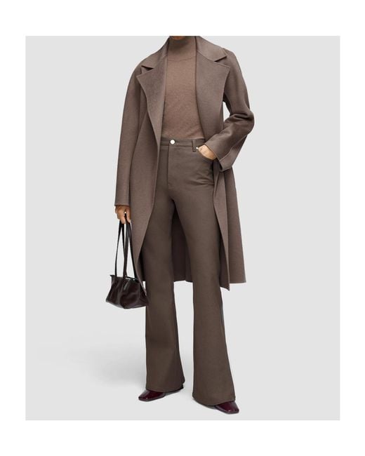 Joseph Gray Bond Stretch-Twill Flared Pants