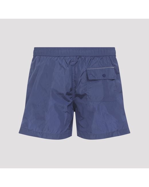 Moncler Blue Logo Patch Swim Shorts for men