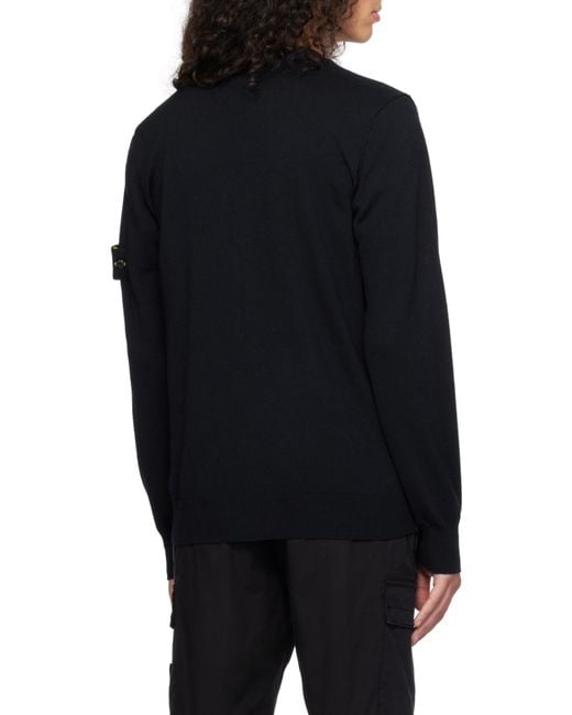 Stone Island Blue Long-Sleeve Knit Cardigan for men
