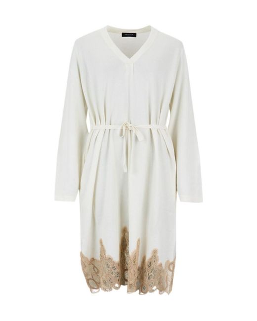 Fabiana Filippi White V-Neck Dress