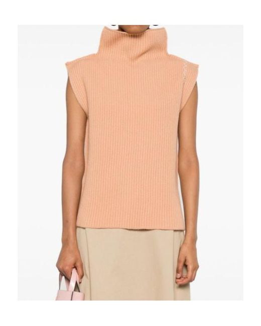 Marni Natural Ribbed Wool Vest