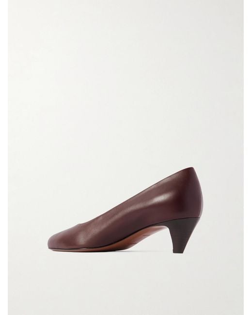 Neous Brown Minimalist Mid-Heel Shoes
