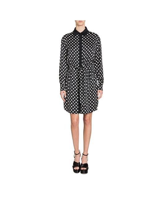 Moschino Black Wave Dot Pattern Dress