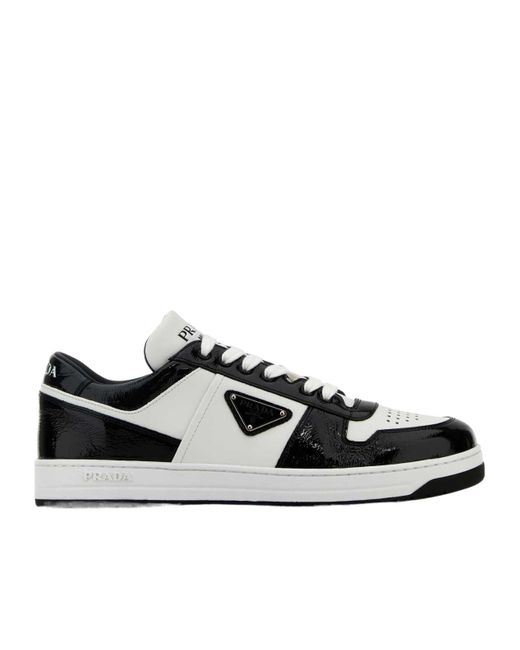 Prada Black Downtown Lace-Up Sneakers for men