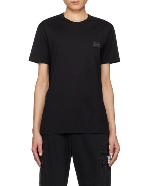 Dolce & Gabbana Black Item O-Neck Short-Sleeved T-Shirt for men