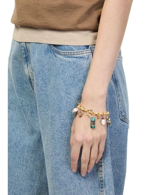 Miu Miu Metallic Jewelled Bracelet