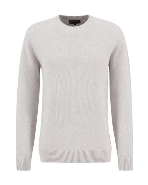 Barbour White Covent Crew Neck Jumper for men