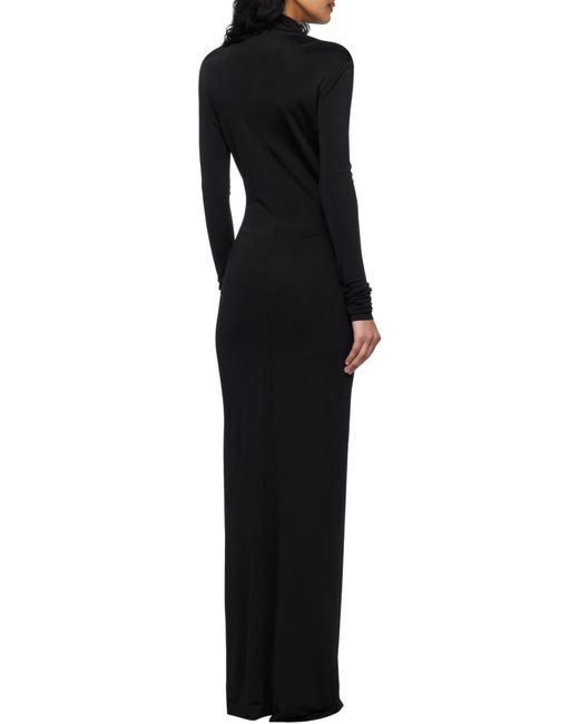 Khaite Black Long-Sleeved Dress