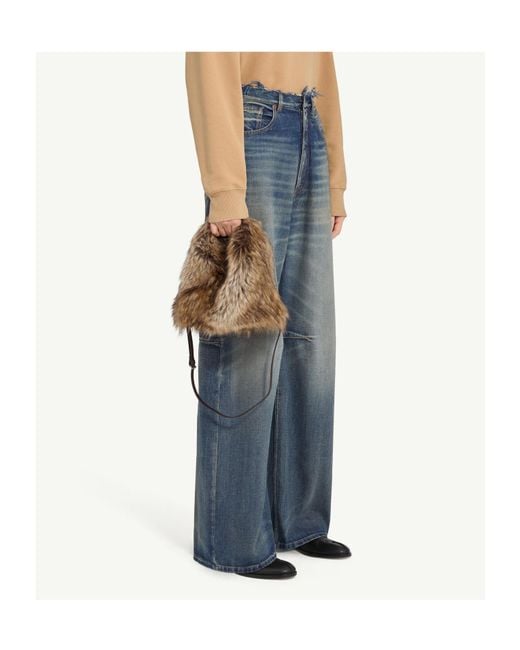 MM6 by Maison Margiela Blue Wide-Leg Jeans