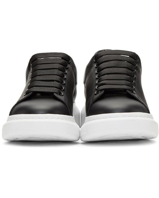 McQueen Black Oversized Low-Top Sneakers for men