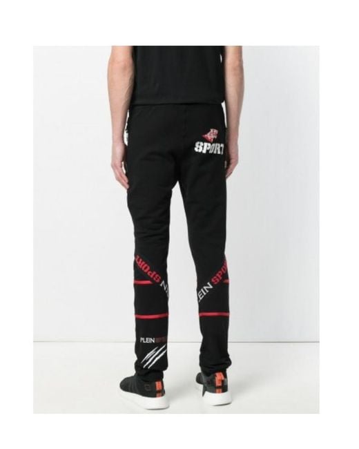 Philipp Plein Black Logo Casual Pants for men