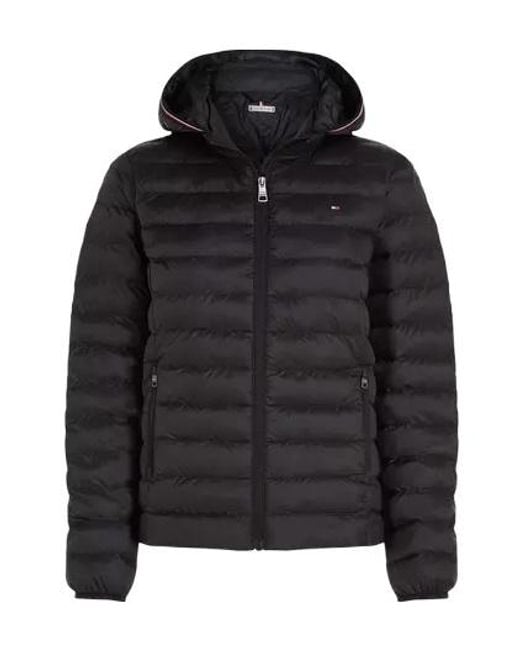 Tommy Hilfiger Black Lw Padded Global Stripe Jacket