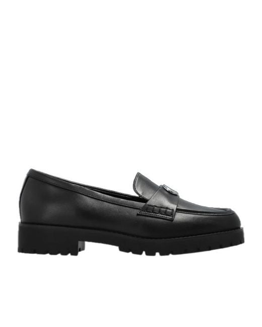 MICHAEL Michael Kors Black Round-Toe Loafers