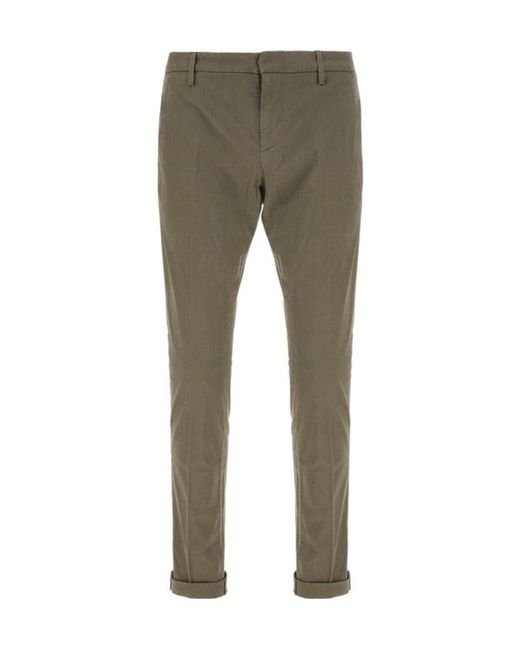 Dondup Green Belt Loops Slacks for men