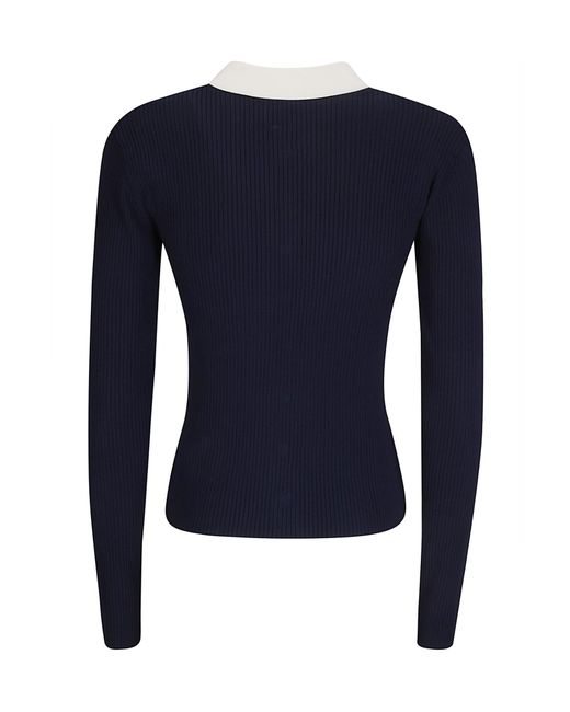 Baum und Pferdgarten Blue Cianna Collared Knitted Top