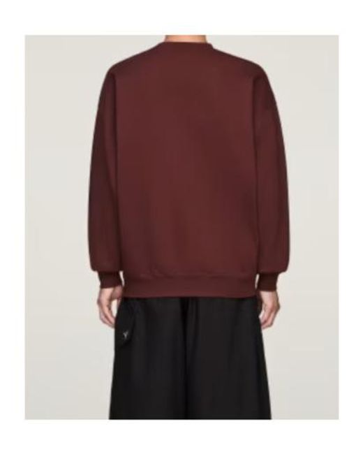 Y-3 Purple Brushed Terry Crew Sweatshirt for men