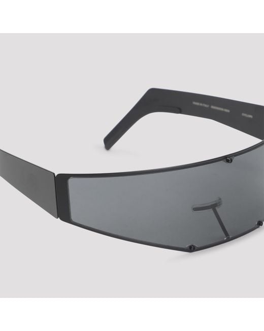Rick Owens White Integrated Rectangle Sunglasses for men