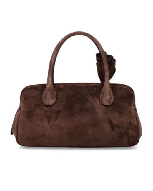 Magda Butrym Brown Rose Detail Tote Bag