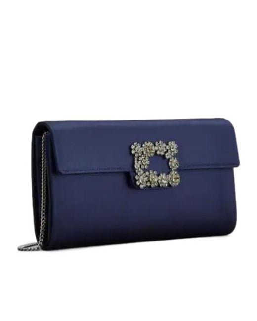 Roger Vivier Blue Efflorescence Clutch