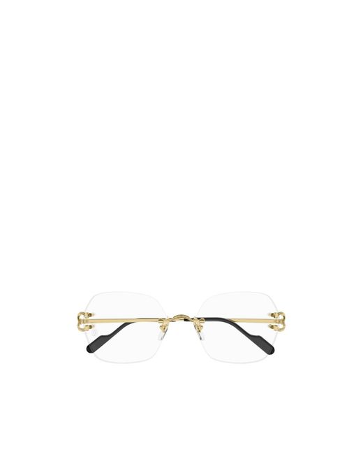 Cartier Multicolor Rimless Geometric Glasses And Frames