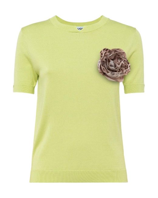 Blugirl Blumarine Yellow Short-Sleeved Knitwear