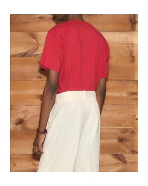 Bode Red Feed Tee for men