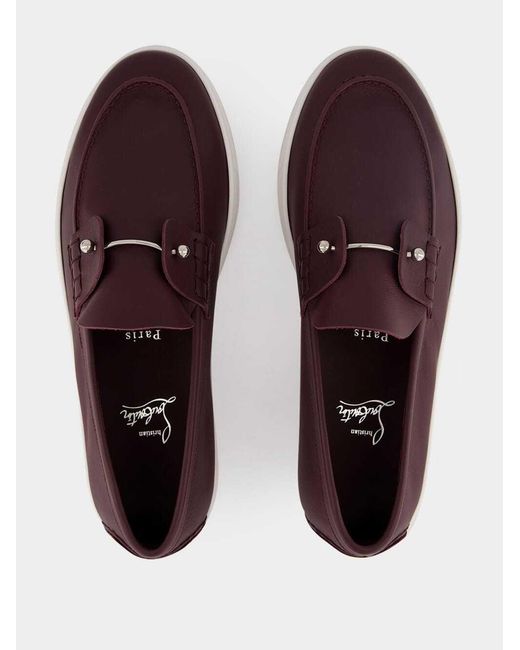 Christian Louboutin Brown Chambeliboat Slip-On Loafers for men