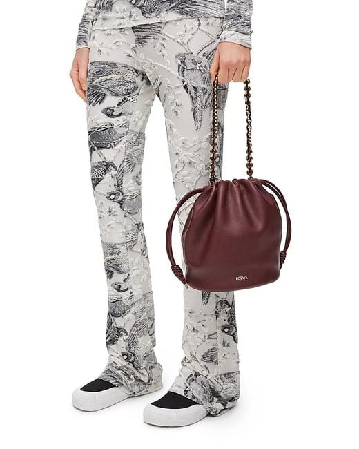 Loewe Red Flamenco Purse Bucket Bag
