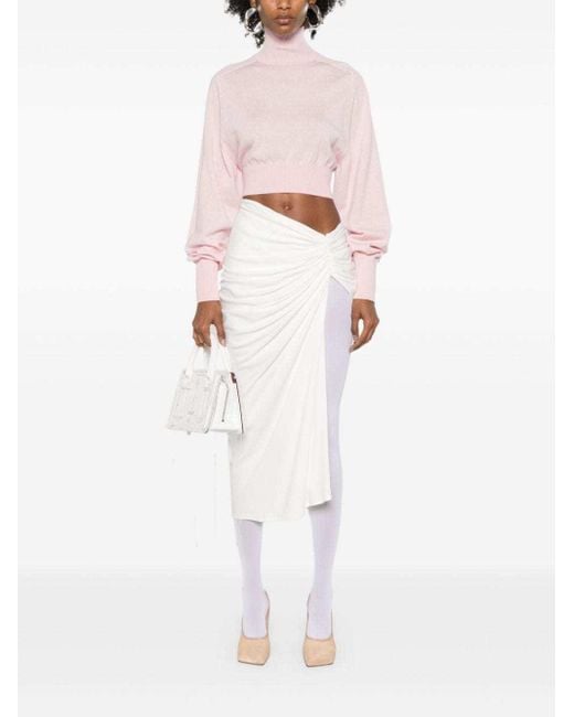 Sportmax Pink High Neck Long-Sleeved Jumper