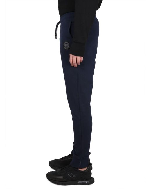 Canada Goose Blue Huron Logo-Patch Track Pants for men