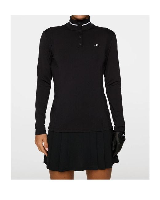 J.Lindeberg Blue Hertta Long Sleeve Polo