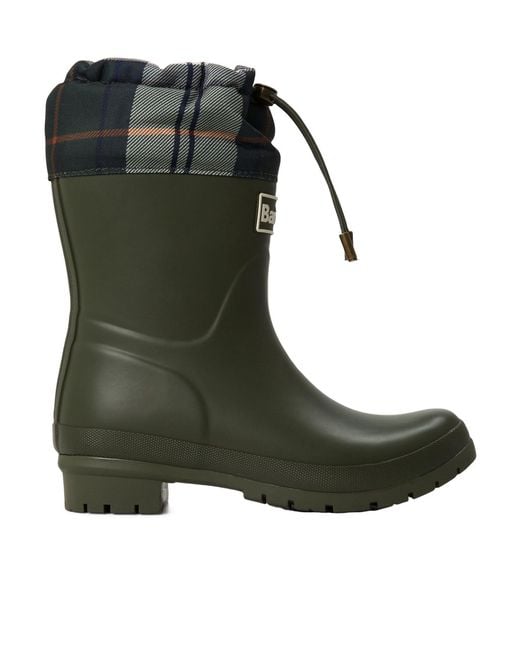 Barbour Green Mowbray Mid Mid-Height Waterproof Wellies