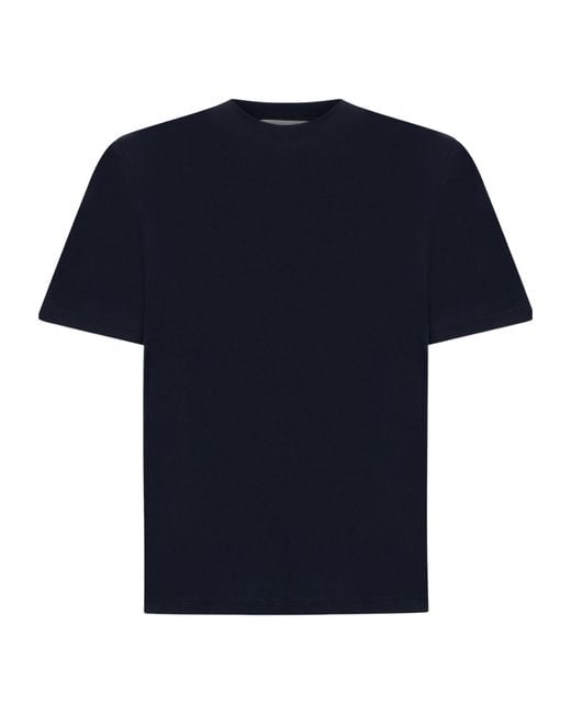 Studio Nicholson Blue Logo Printed Crewneck T-Shirt for men