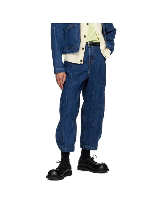 Adererror Blue Jeans With Belt Loops for men