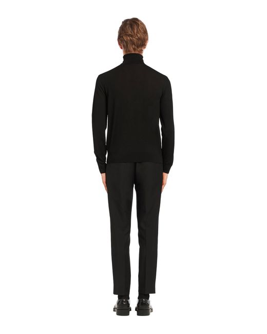 Prada Black Turtleneck Knitted Pullover for men