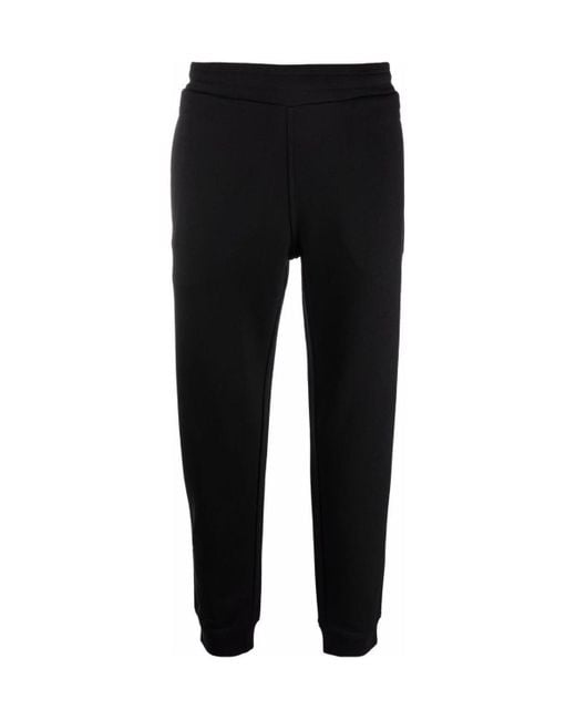 Emporio Armani Black Logo Detailed Sweatpants for men