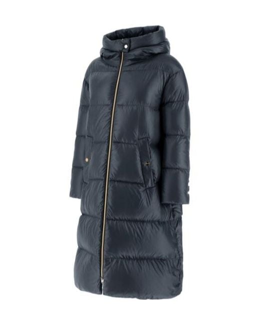 Herno Blue Hooded Down Jacket