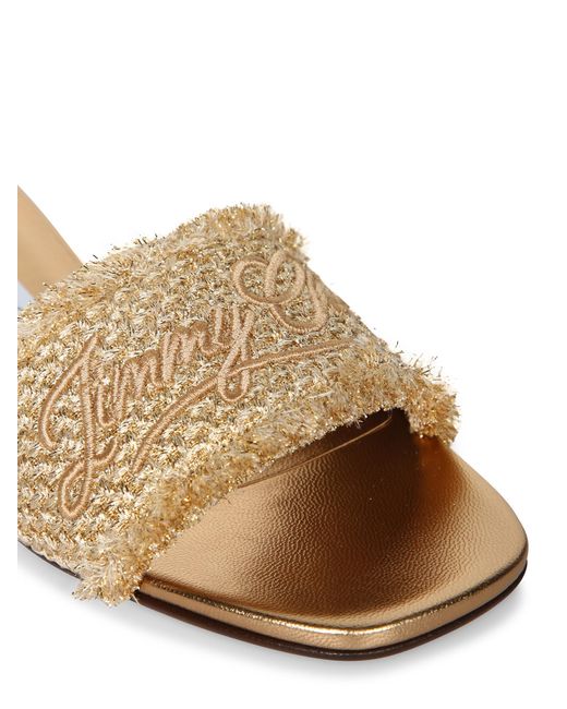Jimmy Choo Natural Square-Toe Slides