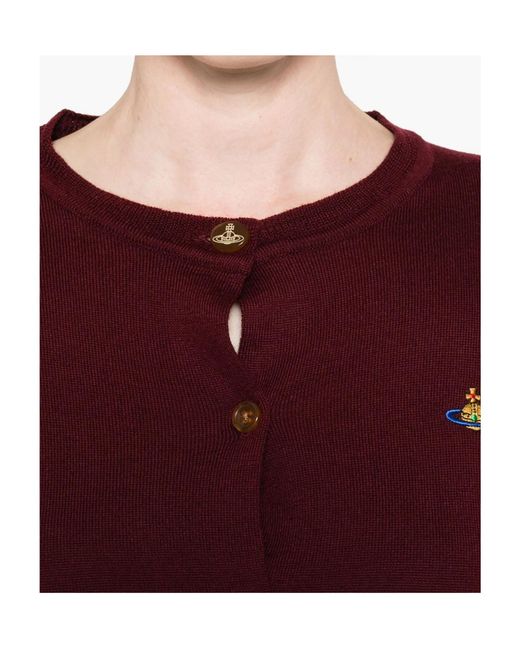 Vivienne Westwood Orb Embroidered Cropped Cardigan
