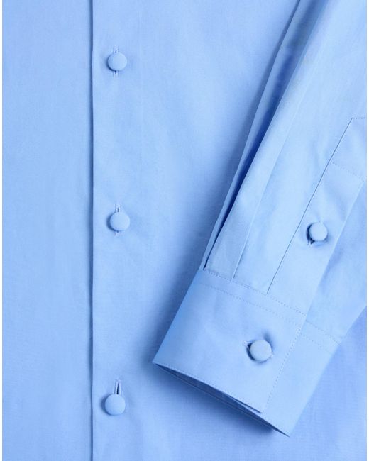 Valentino Blue Button-Up Long-Sleeved Shirt for men