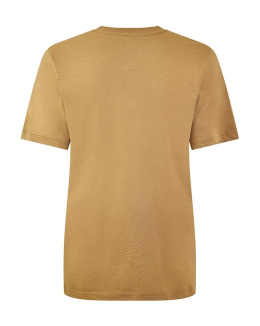 Moncler Natural Printed Logo T-Shirt for men