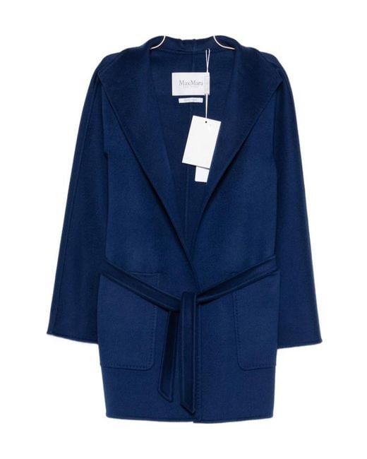 Max Mara Blue Long-Sleeved Coat