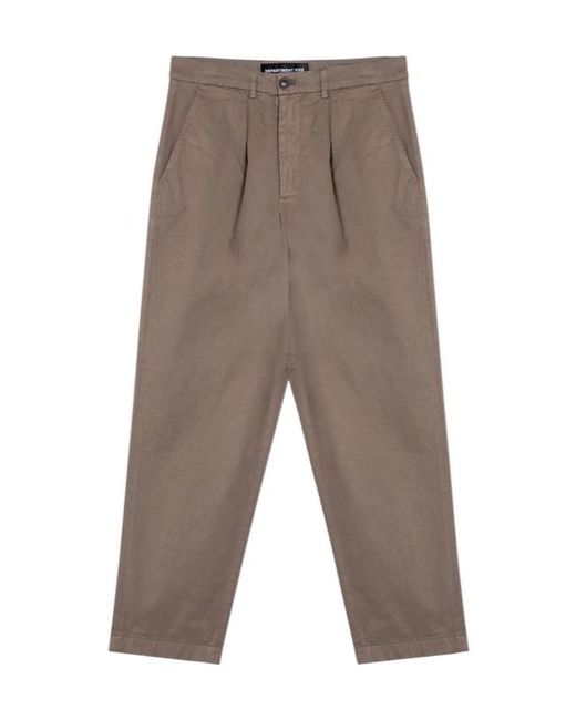 Department 5 Gray Belt-Loop Casual Pants for men
