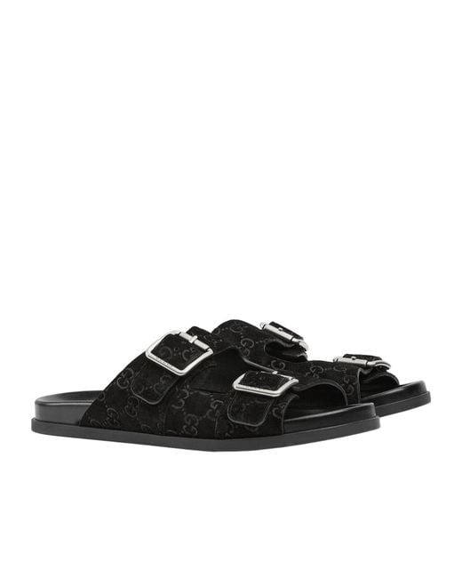 Gucci Black Slide Sandals for men