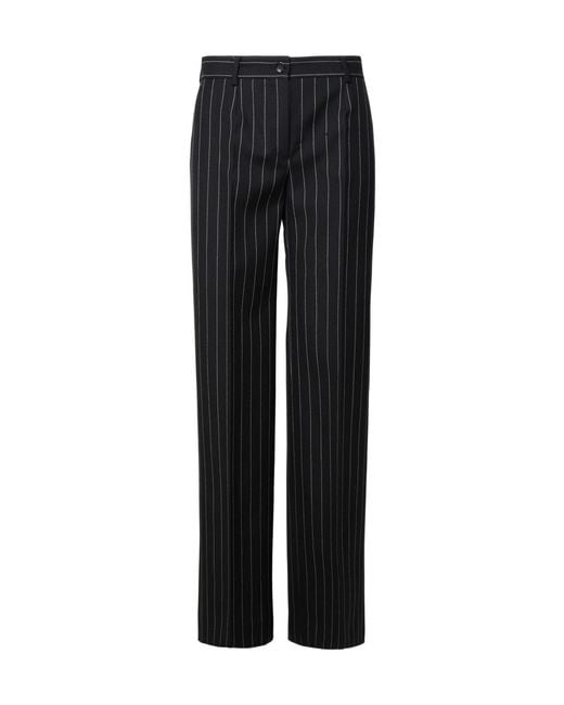 Dolce & Gabbana Black Virgin Wool Trousers