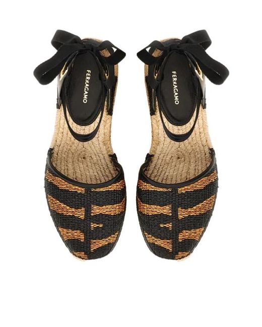 Ferragamo Black Espadrilles